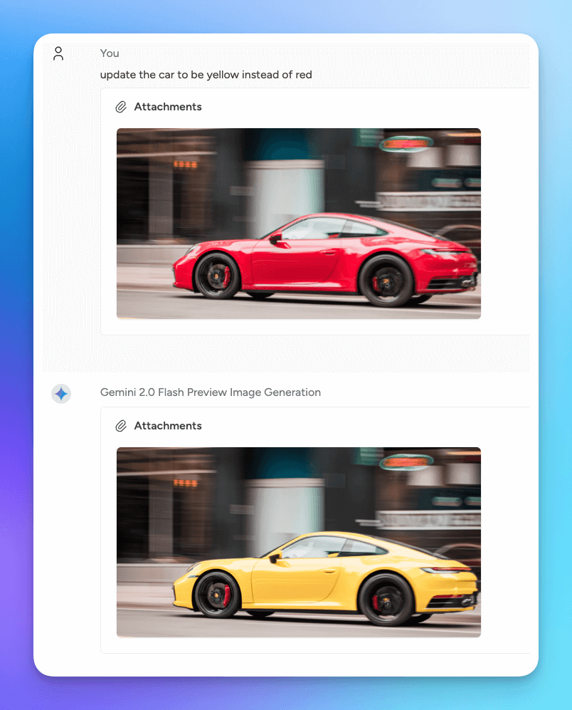 image generation update car color