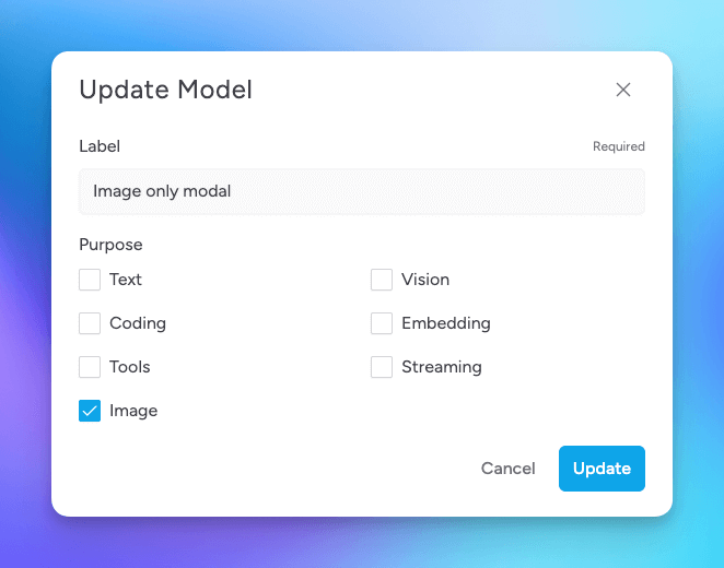 image generation only models