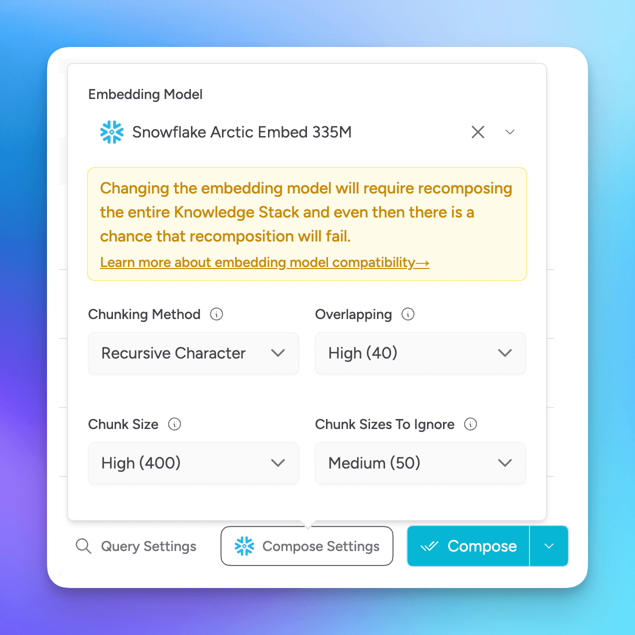 configure compose settings