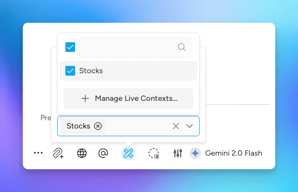 live context in chat