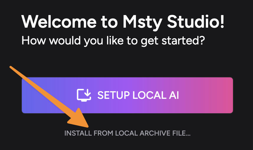 import ollama archive