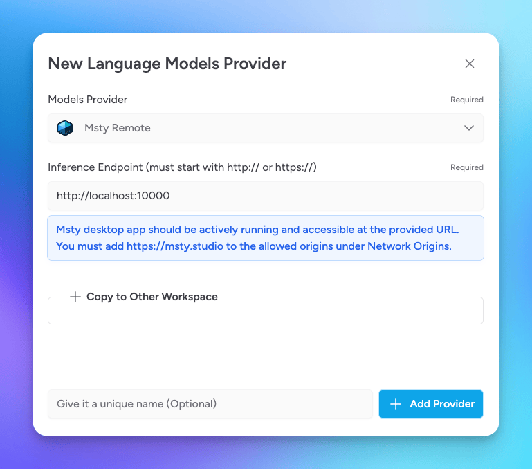 Remote Tools Connector URLs