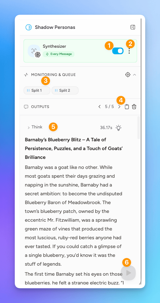 Shadow Persona working with