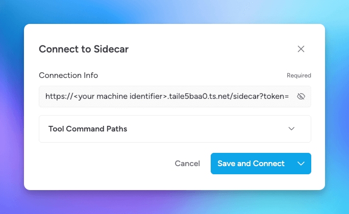 connect to sidecar