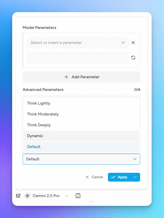 thinking effort parameter